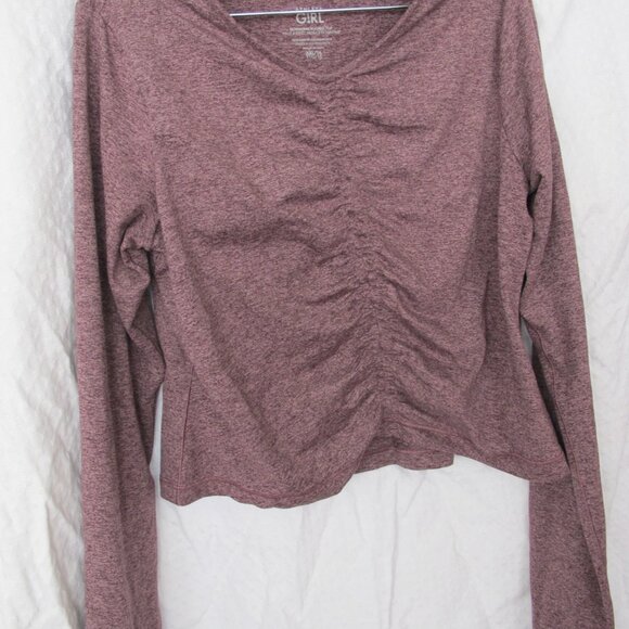 Like New - Athleta Girl Downtime Ruched Long Sleeve Top - Picture 2 of 8